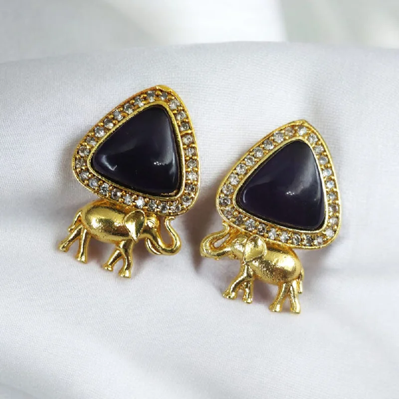Shop Handcrafted Jewelry At Special Promotional Rates Maharani Jewels Gold Plated Austrian Stone Elephant Shape Dangler Earrings