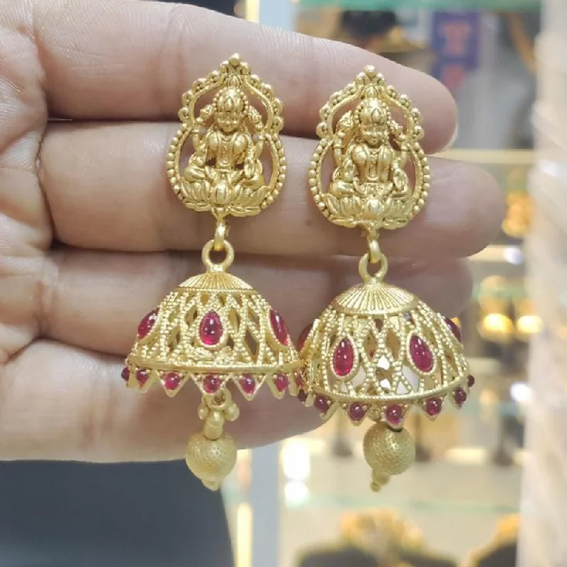 Don't Miss Our Biggest Jewelry Sale Of The Season Manisha Jewellery Gold  Plated Pota Stone And Pearls Temple Jhumki Earrings