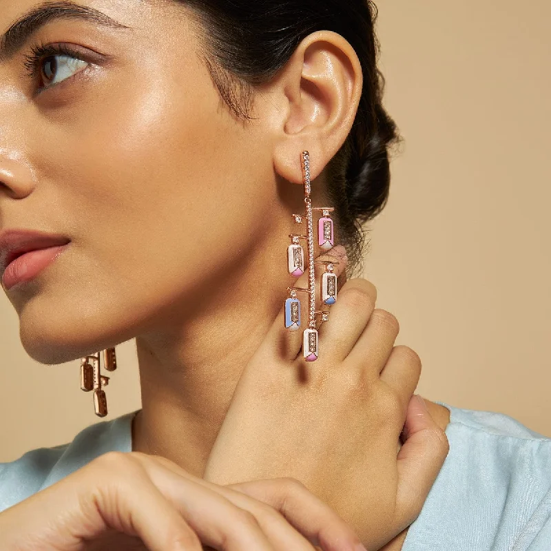 Classic And Modern Jewelry Styles On Sale Meenakari Zircon Earring 169717