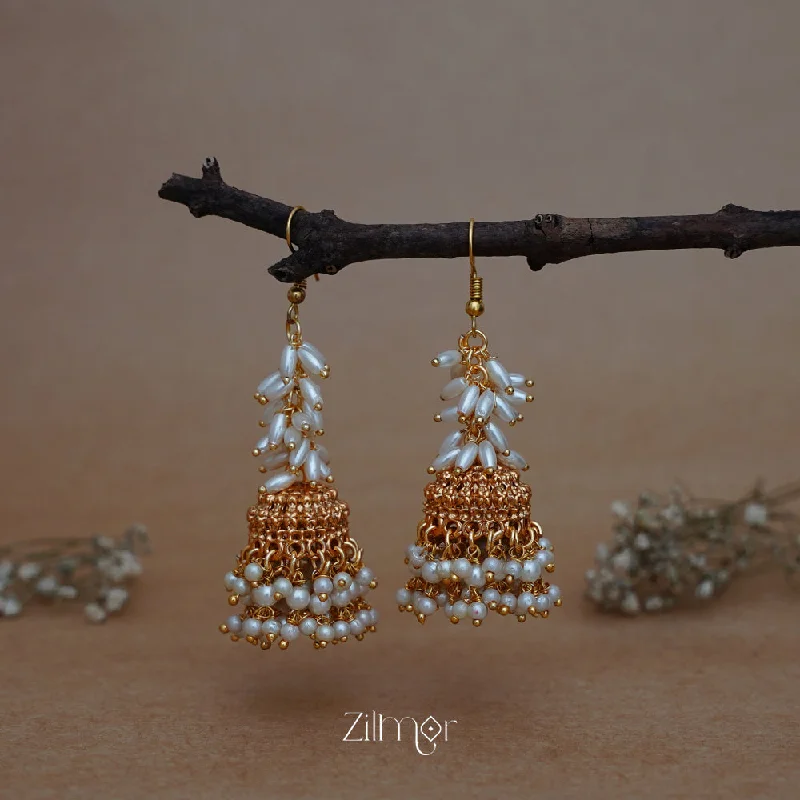 Save On Luxury Jewelry Pieces – Limited-Time Offers NV1011147 -  Pearl ClusterMinimal Hoop Jhumka Earrings