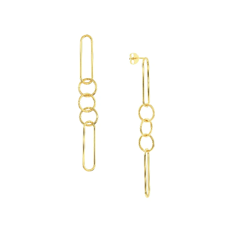 Trending Jewelry Styles Now At Limited-Time Discounts Paper Clip & Circle Link Dangle Earrings