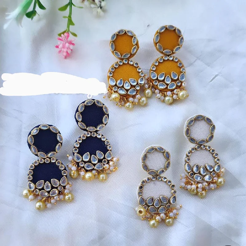 Jewelry Sale – Exclusive Styles At Lower Prices Shrijicreation Gold Plated Kundan Stone And Pearls Dangler Earrings