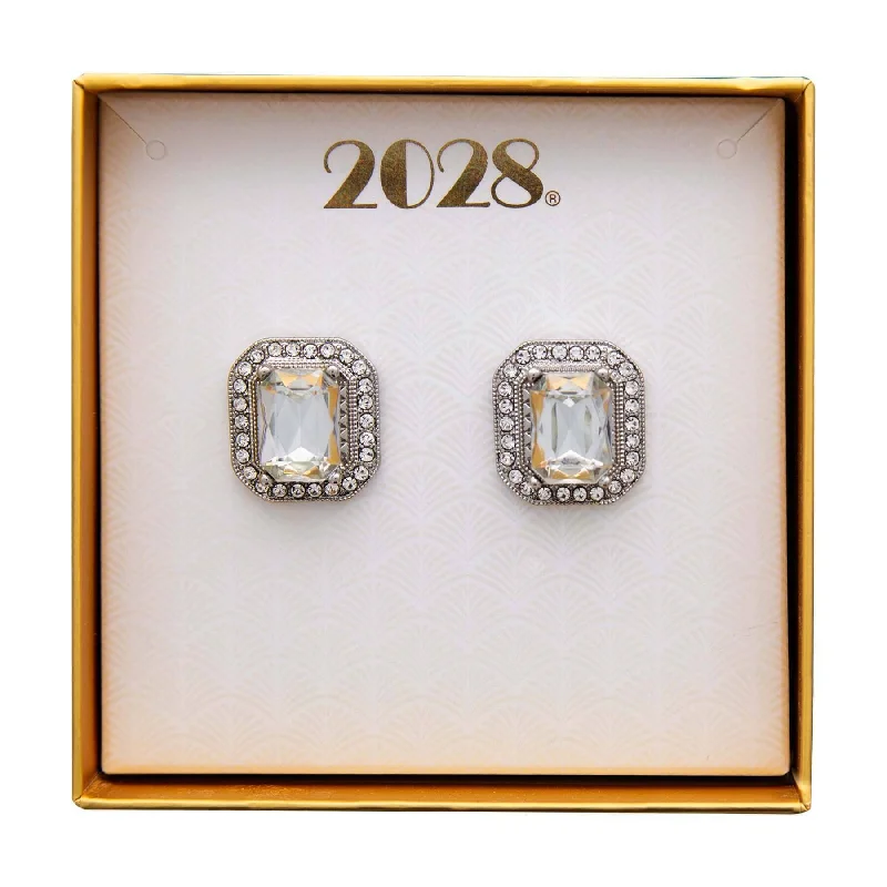 Exclusive Gemstone Jewelry At Special Prices 2028 Jewelry Crystal Octagon Button Earrings