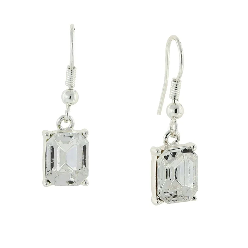 Handcrafted Jewelry Sale – Unique Designs At Low Prices 1928 Jewelry Octagon Austrian Crystals Drop Earrings