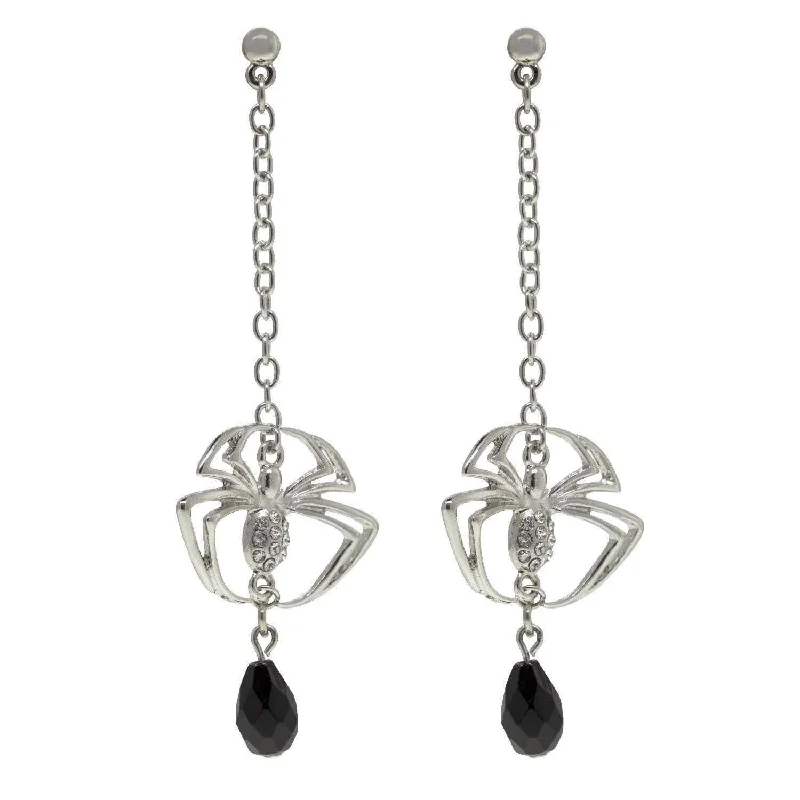 Bestselling Jewelry At Special Promotional Rates 1928 Jewelry Spider Black Bead Drop Chain Earrings