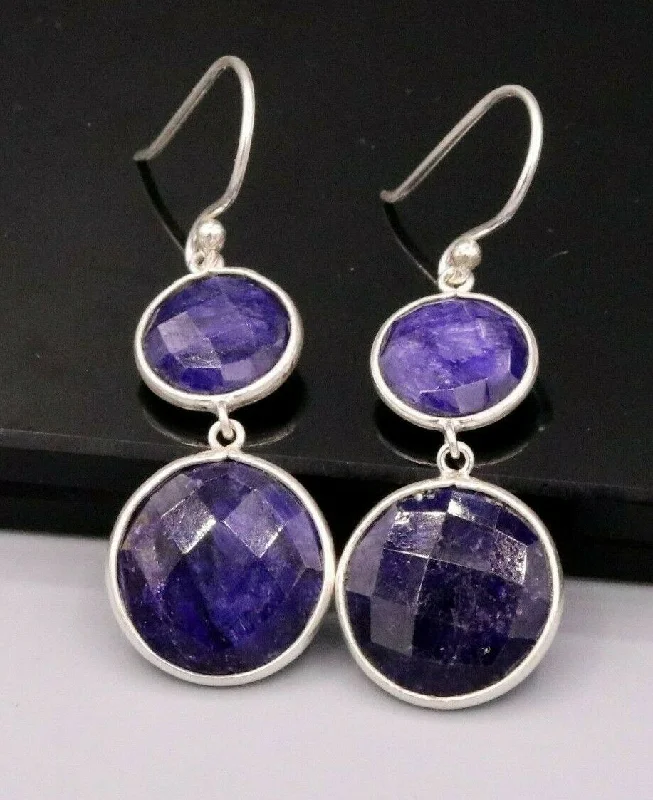 Limited-Time Jewelry Sale – Don't Miss These Deals Simulated sapphire 925 silver daily use simulated sapphire hoops earrings s163