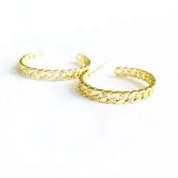 Luxury Jewelry Without The Luxury Price Tag TL JTBC Pave Hoop Earring