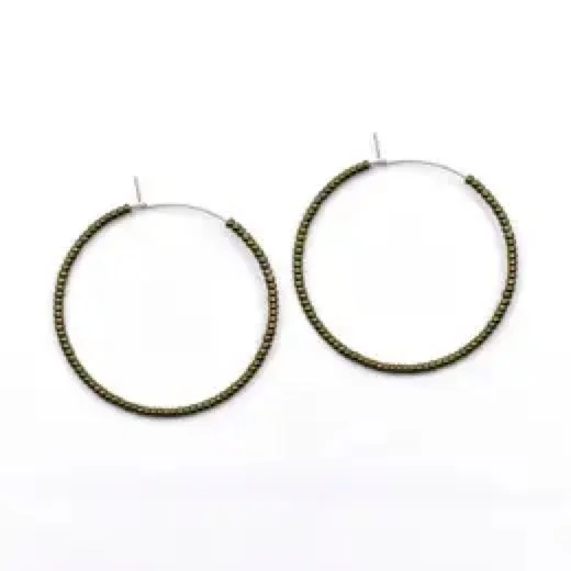 Timeless Elegance Now At Special Discounts TL JTP Solid Seed Bead Hoops