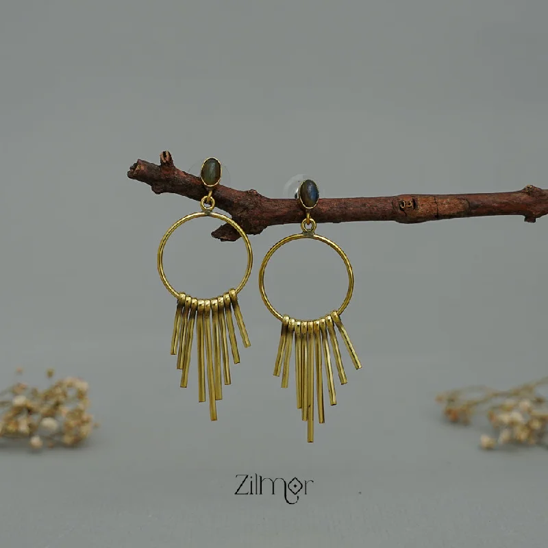 Sparkle On A Budget – Fine Jewelry For Less ZA1011177 - Circle With Multi Bar Charms Earrings