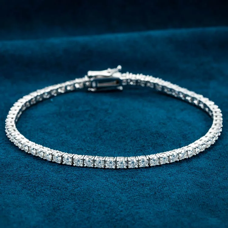 Luxury Meets Affordability – Jewelry Sale Now Live 3MM Moissanite Tennis Bracelet 14K Gold