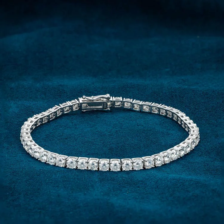 Personalized Jewelry Sale – Meaningful Gifts At Great Prices 4MM Moissanite Tennis Bracelet 14K Gold