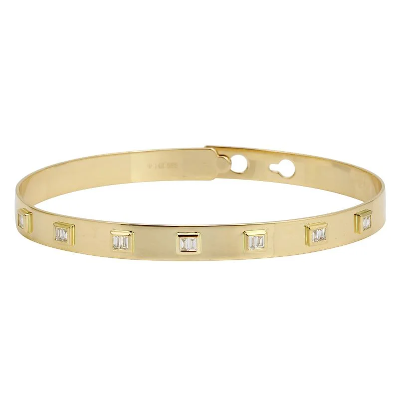 Fine Jewelry, Limited-Time Offers Available Baguette Diamond Bangle