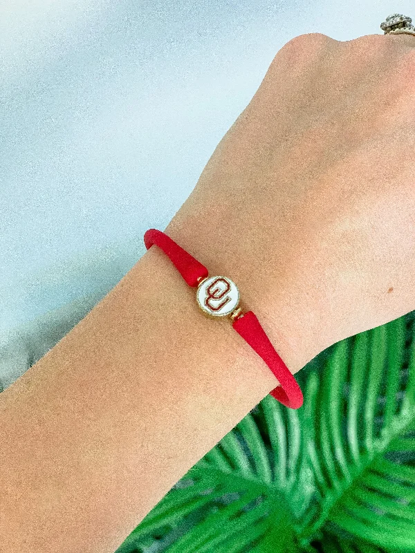 Flash Sale On Exquisite Jewelry – Don't Miss Out Collegiate Game Day Silicone Bracelet - Oklahoma Red