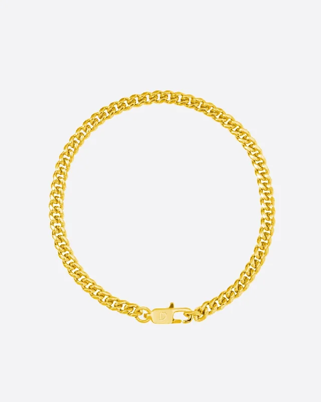 Flash Deals On Fine Jewelry – Shop Before It's Gone CLEAN CUBANA BRACELET. - 4MM 18K GOLD