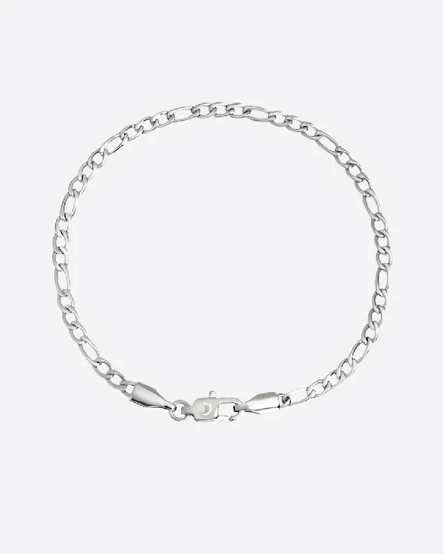 Shine In Style – Shop Jewelry Discounts Today CLEAN FIGARO BRACELET. - 3MM WHITE GOLD