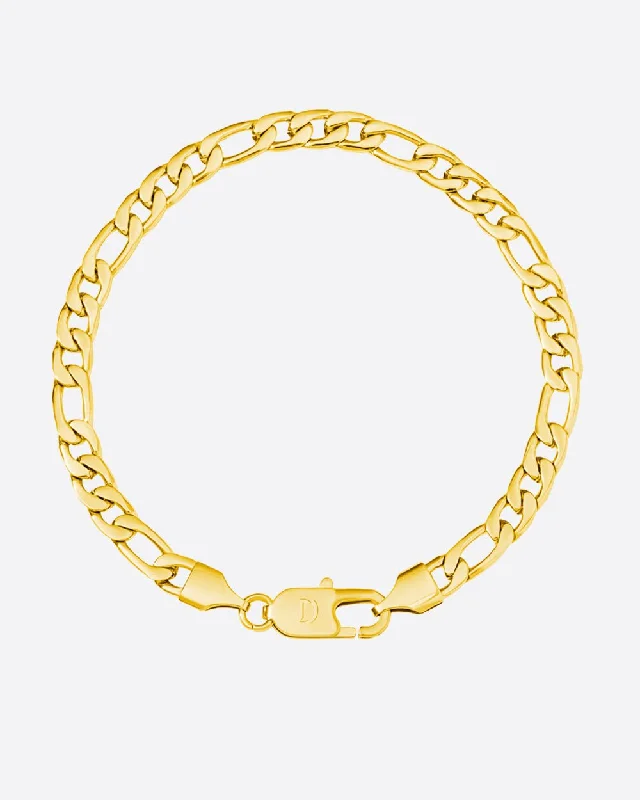 Limited-Stock Jewelry Sale – Shop Before It's Gone CLEAN FIGARO BRACELET. - 5MM 18K GOLD