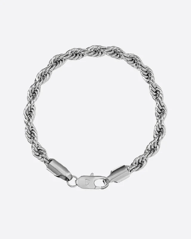 Huge Markdowns On Premium Jewelry Styles CLEAN ROPE BRACELET. - 6MM WHITE GOLD