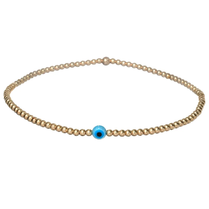 Exclusive Jewelry Sale – Grab Timeless Pieces Now "DAINTY EVIL EYE MOP" Opal Charm Bracelet