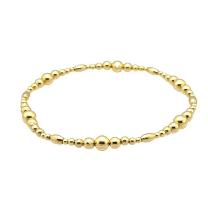 Jewelry Deals That Sparkle – Shop Today "DEMI" Gold Filled Ball and Oval Beaded Bracelet