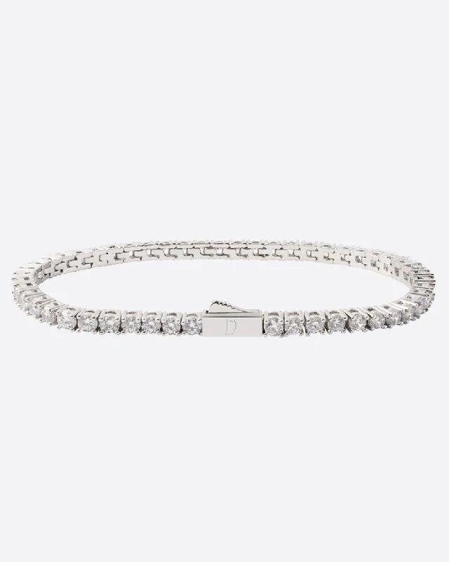 Elevate Your Jewelry Collection With Limited-Time Savings MOISSANITE TENNIS BRACELET. - 3MM WHITE GOLD