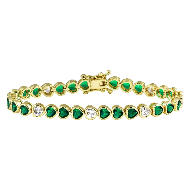 Limited-Stock Jewelry Sale – Once It's Gone, It's Gone Emerald Bezel Heart Tennis Bracelet