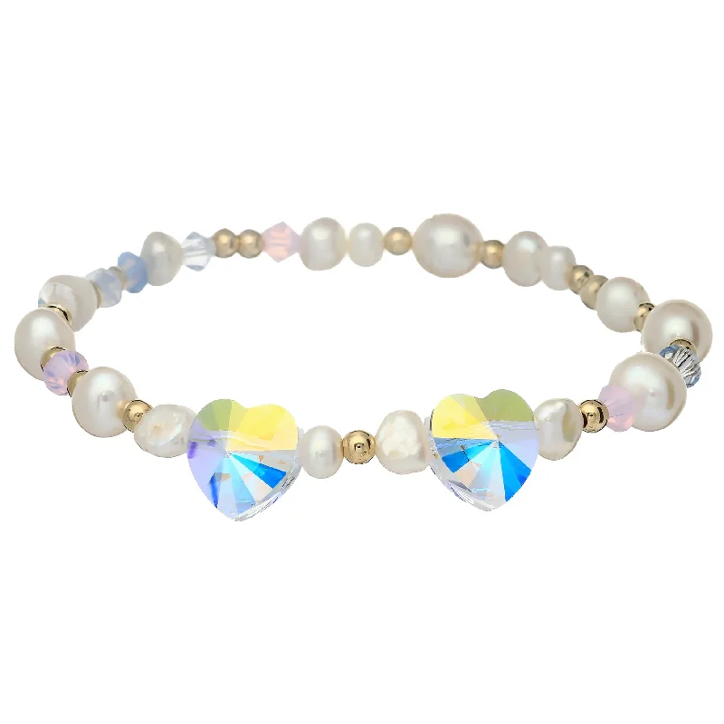 Grab Stylish Jewelry Before The Sale Ends "GLOSSY H" Pearls and Crystals Bracelet