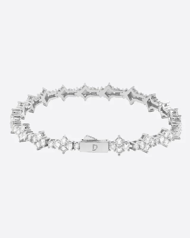 Unmissable Jewelry Clearance – Final Reductions HONEYCOMB BRACELET. - 3MM WHITE GOLD