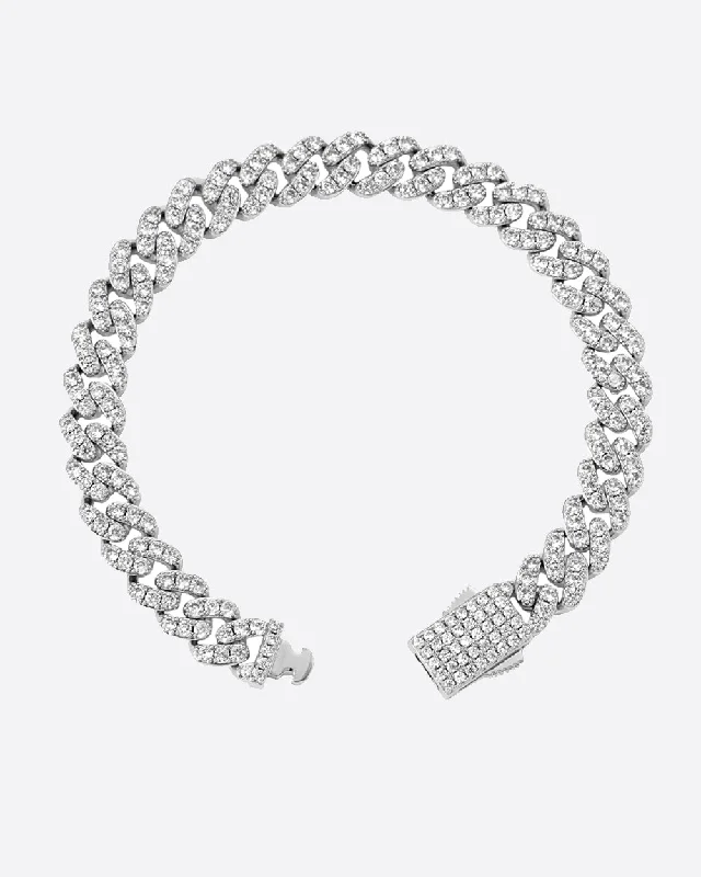 Handcrafted Beauty At Affordable Prices ICY CUBANA BRACELET. - WHITE GOLD