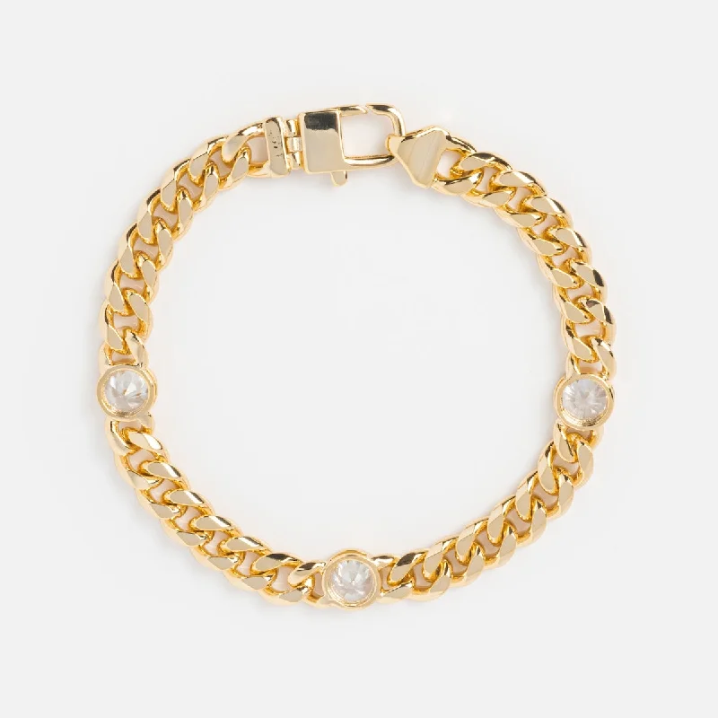 Exclusive Jewelry Discounts – Shop Now For Savings Julian Triple Simulated Diamond Cuban Chain Bracelet