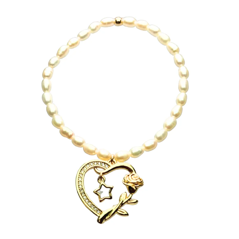 Luxury Meets Affordability – Jewelry Sale Live Now "HEART ROSE + STAR" Pearls w/ Gold Filled beaded Bracelets