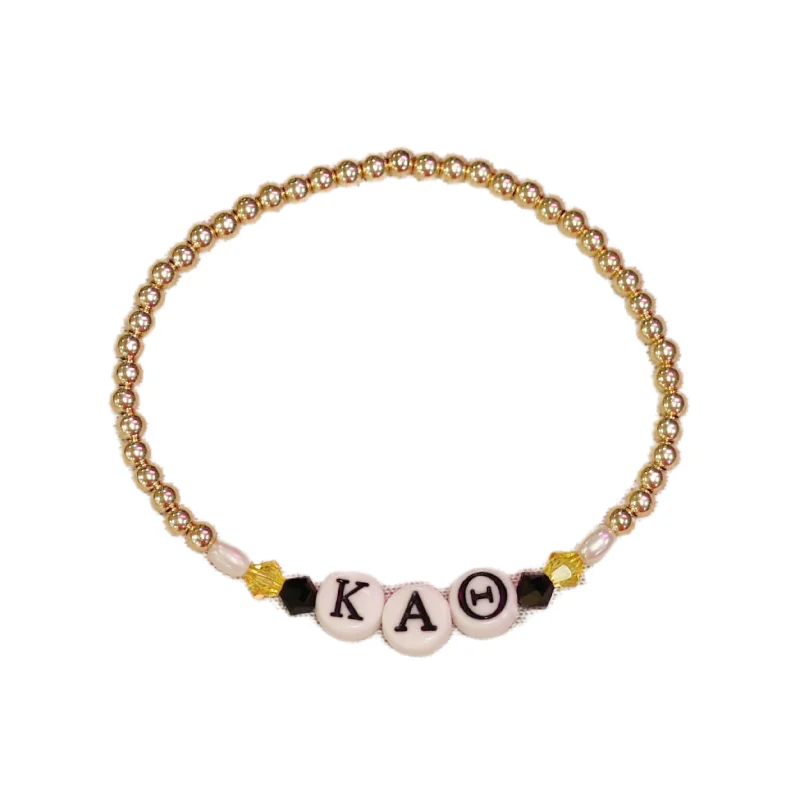 The Jewelry Sale You've Been Waiting For Is Here bara Boheme | "KAPPA ALPHA THETA" Sorority Greek Letter Ball Beaded Bracelet