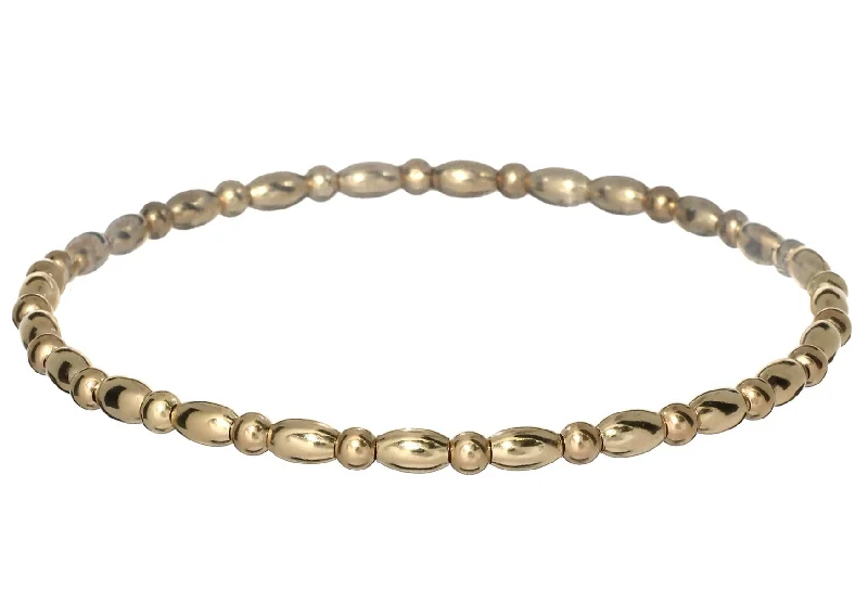 Special Deals On Handcrafted And Designer Jewelry "LEXI" 14k gold-filled oval beaded bracelet