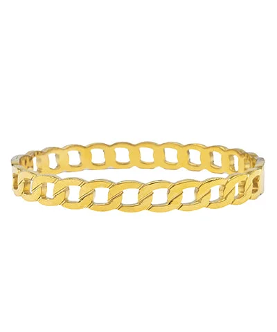 Big Discounts On Elegant Jewelry Collections Linked Bold Chain Bangle Bracelet - Gold