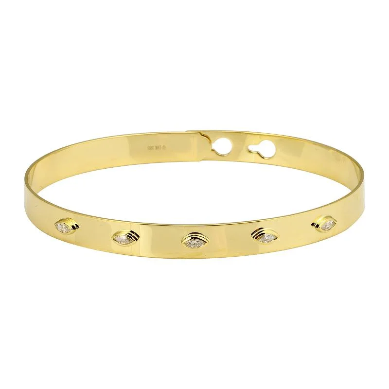 Unmissable Discounts On Timeless Jewelry Pieces Marquise Gold Bangle