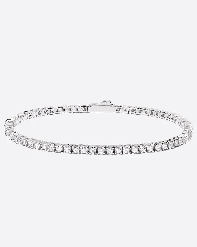 Premium Diamond Jewelry For Unforgettable Moments MOISSANITE TENNIS BRACELET. - 2MM WHITE GOLD