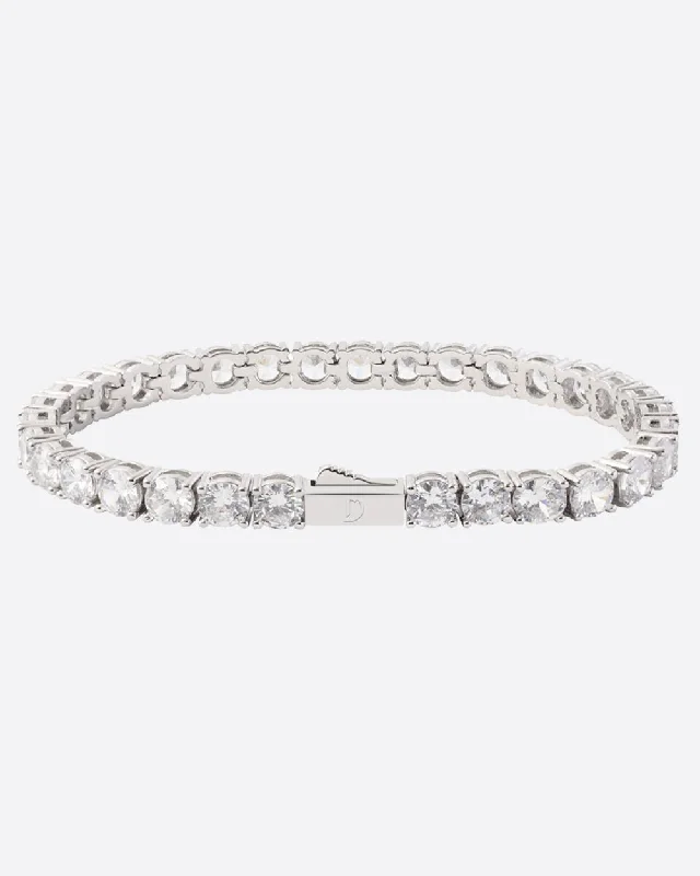 Jewelry Sale Bonanza – Grab Your Sparkle Now MOISSANITE TENNIS BRACELET. - 5MM WHITE GOLD