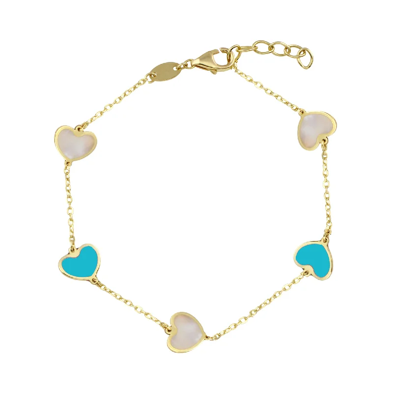 Gold/Turquoise/Mother of Pearl