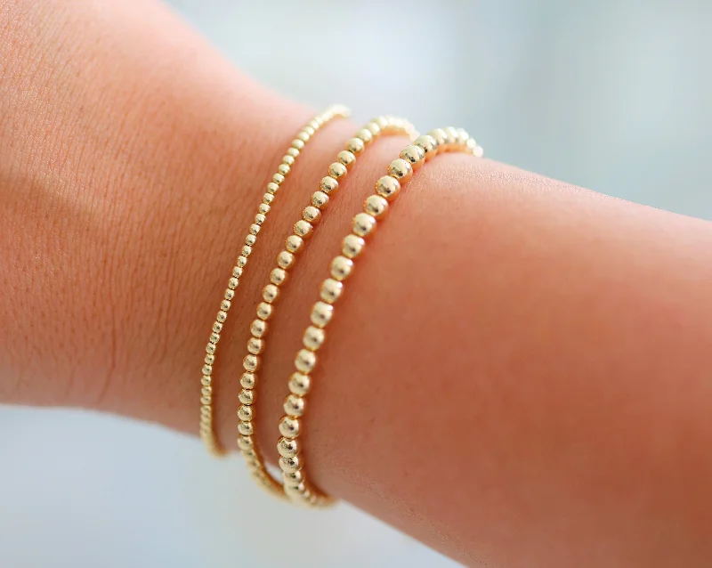 Timeless Jewelry Styles At Wallet-Friendly Prices bara boheme | "PARIS" Gold Filled Ball Beaded Bracelet Stack