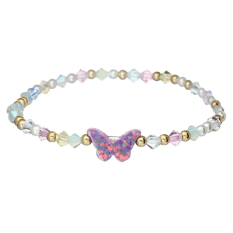 Jewelry Sale Alert – Shop Timeless Elegance Today "PASTEL BUTTERFLY" Crystal Bracelet