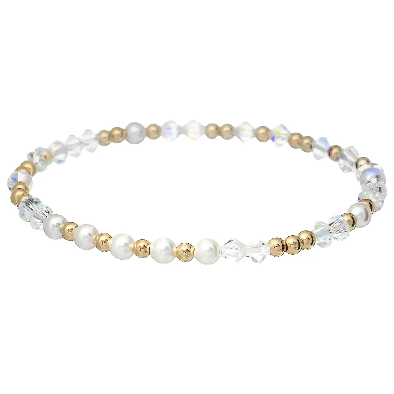 Exclusive Gemstone Jewelry Markdowns – Shop Now "SHINNY EMMA" Pearls and Crystals Bracelet