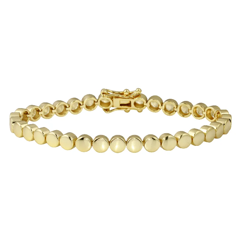 Limited-Time Offer On Elegant Jewelry Pieces Solid Disk Tennis Bracelet