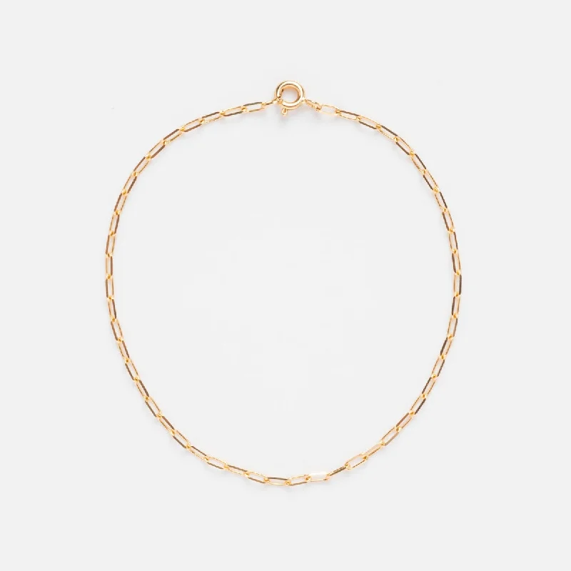 Seasonal Jewelry Sale – Upgrade Your Collection Solid Gold Paperclip Bracelet