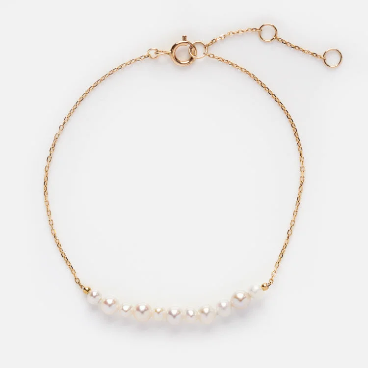 Bestselling Jewelry Now On Sale – Elevate Your Look Solid Gold Pearl Strand Bracelet