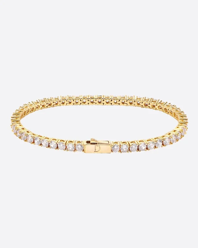 Elegant Designs, Unbeatable Discounts – Shop Jewelry Now TENNISBOY BRACELET. - 3MM 18K GOLD