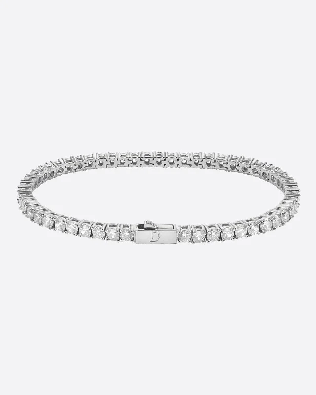 Limited-Time Jewelry Sale – Don't Miss These Deals TENNISBOY BRACELET. - 3MM WHITE GOLD