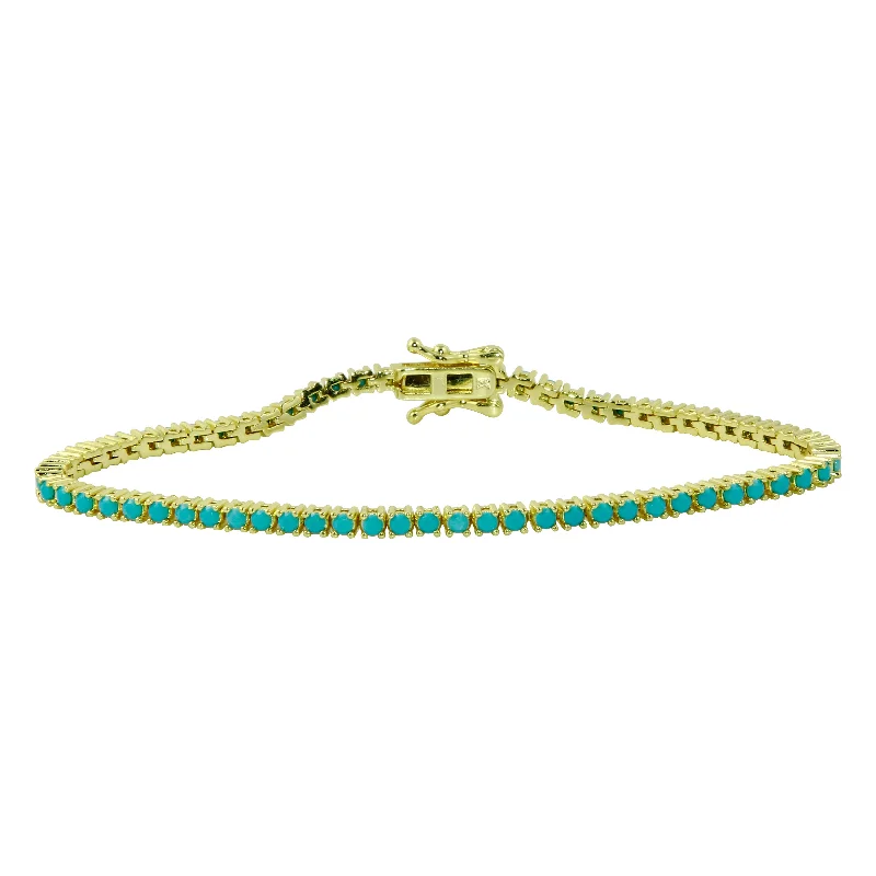 Limited-Time Jewelry Sale – Don't Miss Out On Dazzling Discounts Turquoise Thin Tennis Bracelet