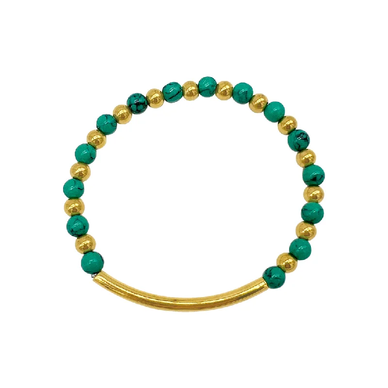 Shop Jewelry That Shines Without The High Price 14k Gold Plated Turquoise Beaded Bracelet