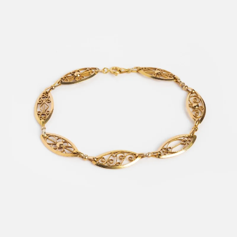 Flash Deals On Fine Jewelry – Shop Before It's Gone Vintage 18k Scrollwork Link Bracelet