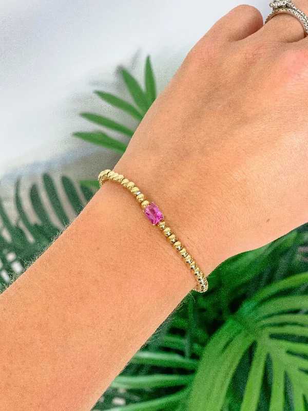 Shine Without Limits – Jewelry Sale Happening Now Water Resistant Jewel Stretch Bracelet - Pink