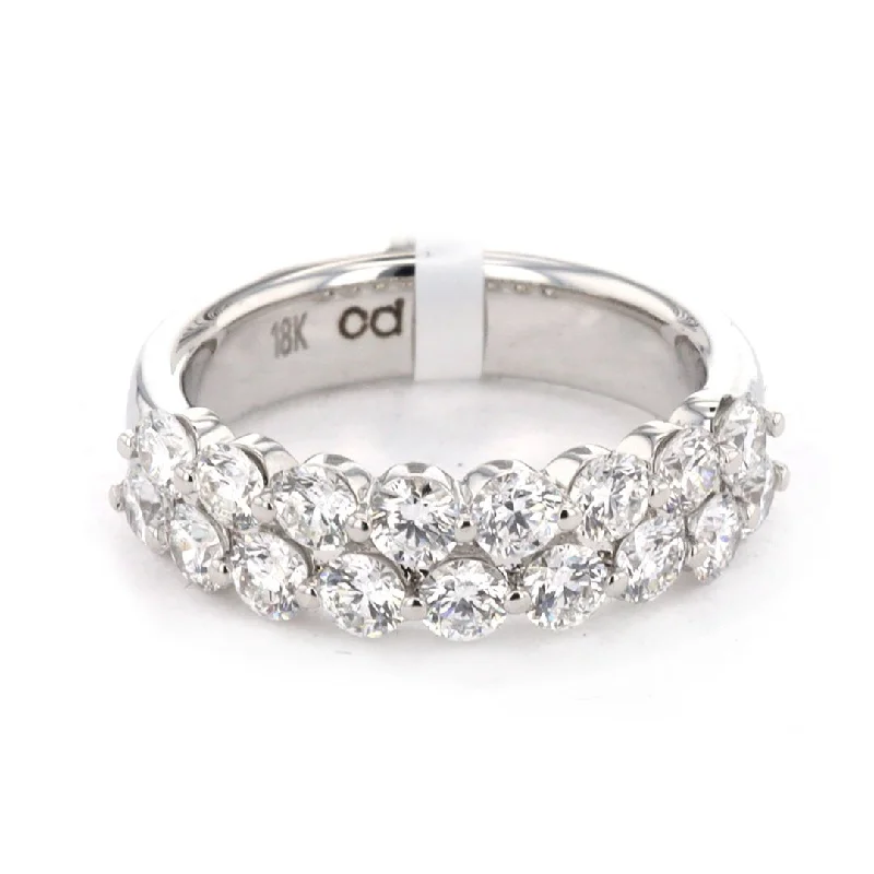 Make Your Outfit Shine With Discounted Jewelry 1.90 ctw Diamond 2-Row  Band